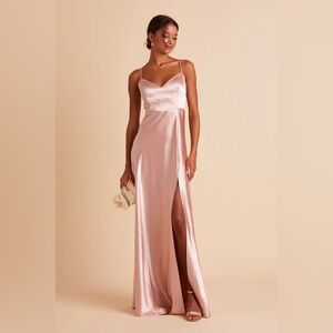 Birdy Grey Jay Dress Shiny Satin Rose Gold